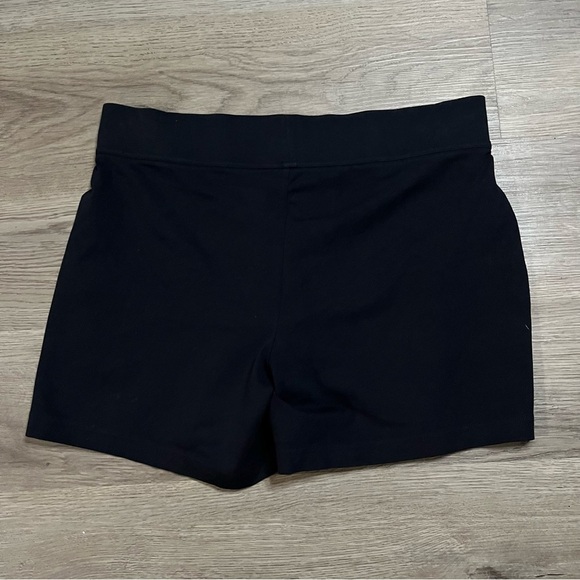Lands’ End Womens Black Starfish Shorts Stretch Zipper Pocket Size Large Petite - Picture 5 of 9
